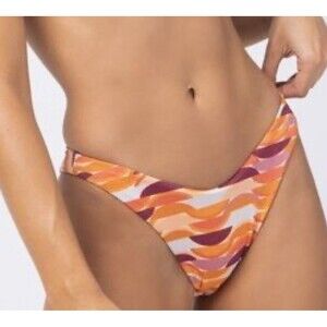 L Space Camacho Bitsy Cut Swim Bikini Bottom In Half Moon Sz Small New